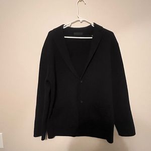 Uniqlo black cardigan wool blazer